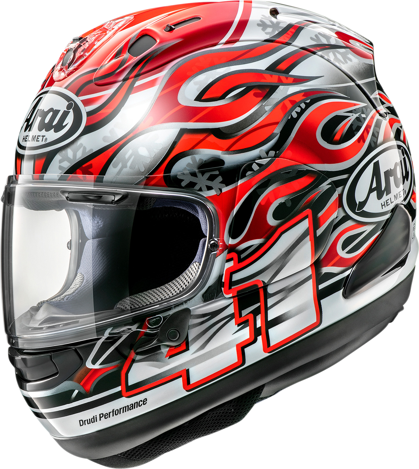 Arai Corsair-X Haga GP motorcycle helmet in 2XL with advanced ventilation and safety features, designed for high performance.