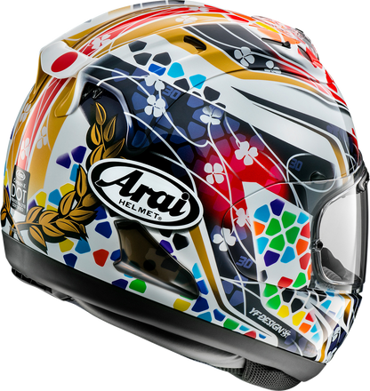 ARAI Helmets Corsair-X Nakagami-3 2XL motorcycle helmet with advanced ventilation and lightweight design, shown front view.