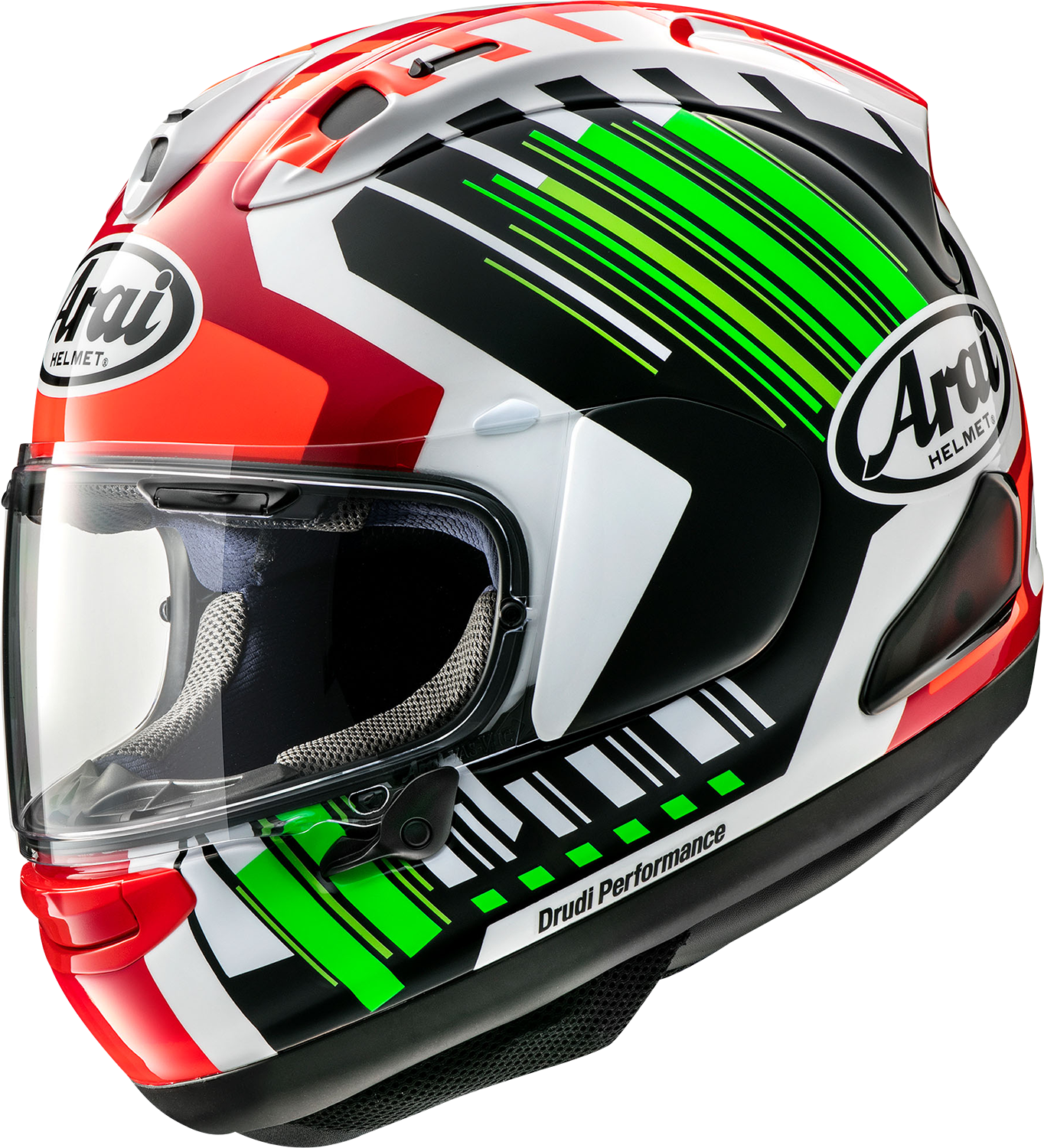 Arai Helmet Corsair-X Rea-6 Green XS motorcycle helmet with ventilation and reinforced shell, designed for safety and comfort