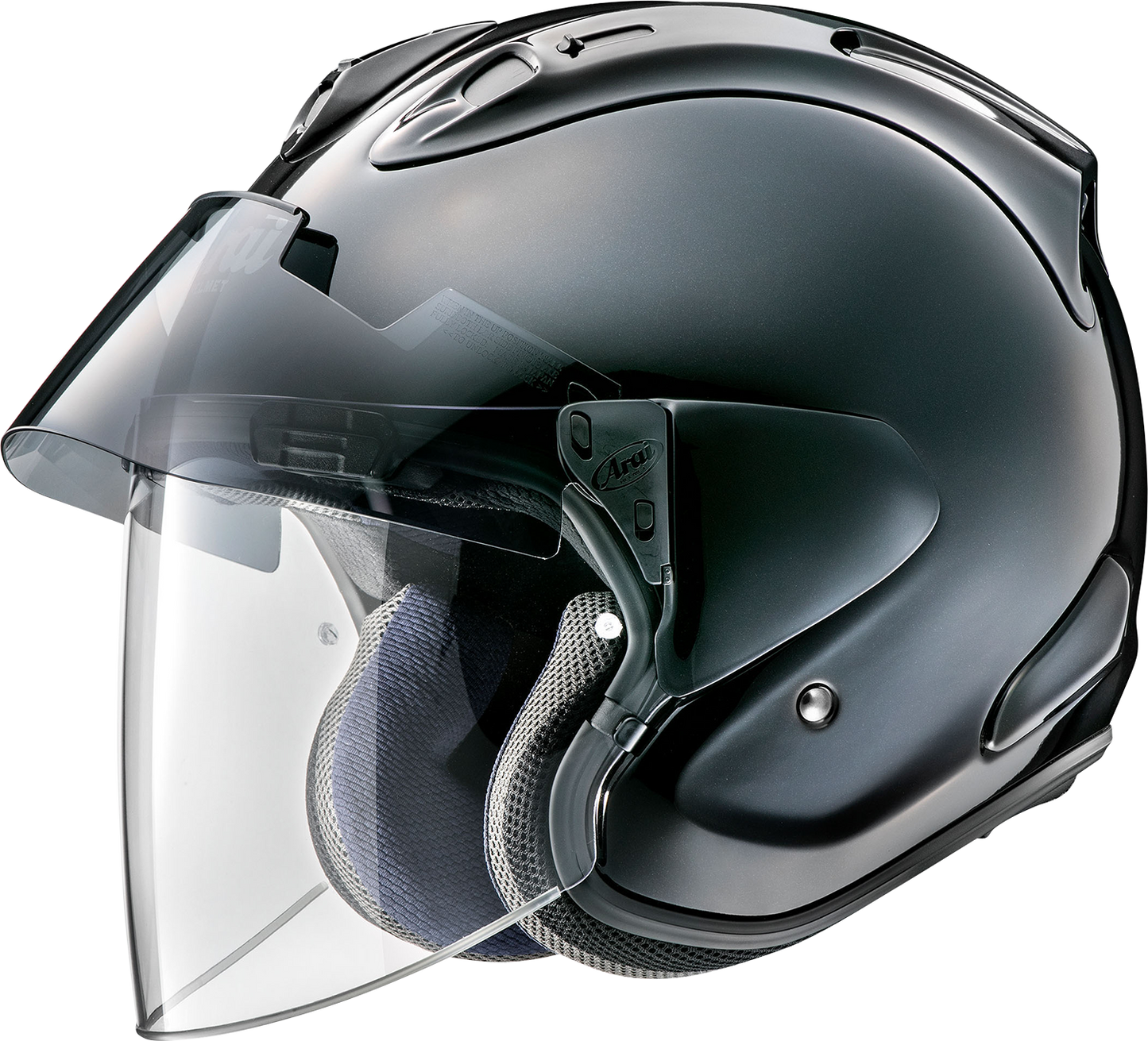 ARAÏ HELMETS Ram-X Diamond Black helmet in XS size with sleek black design and aerodynamic shape.