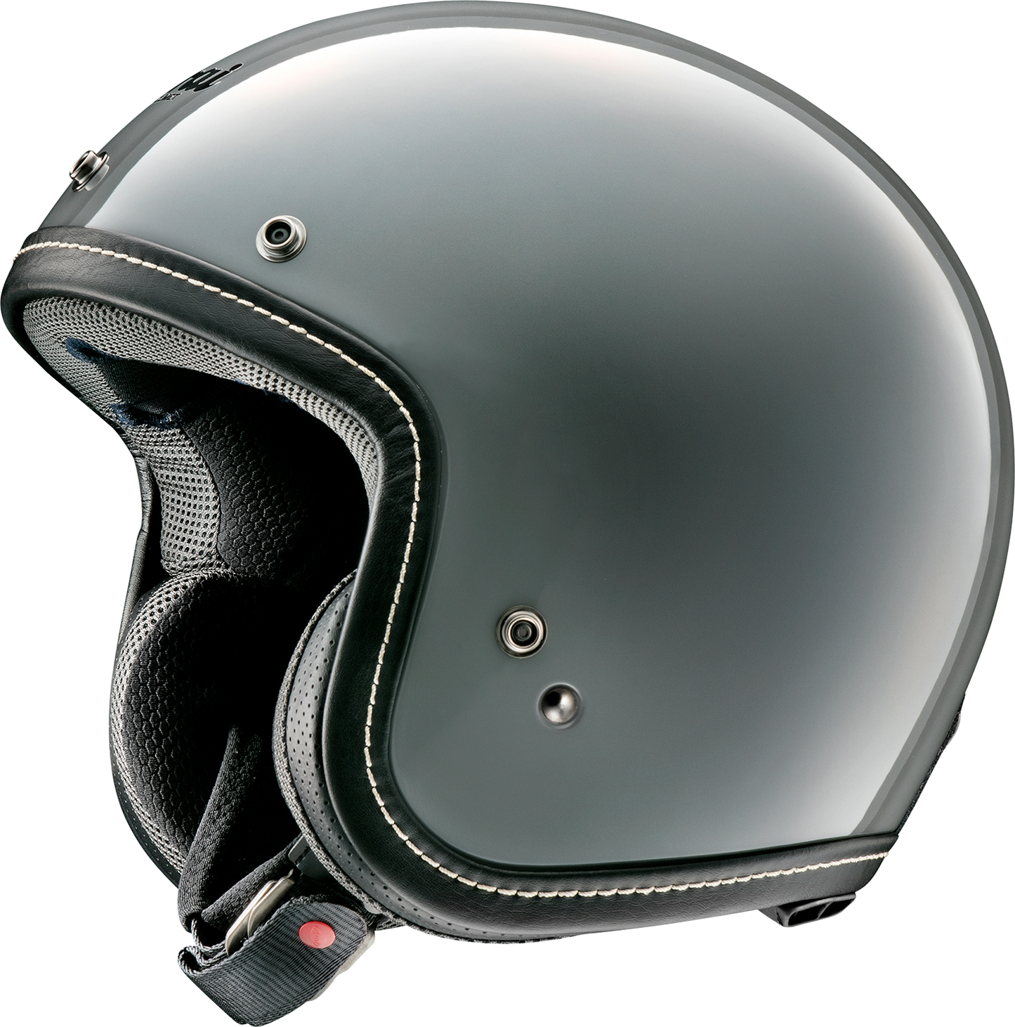 Arai Helmets Classic-V helmet in modern gray color, XL size, with a sleek aerodynamic design and vent details.