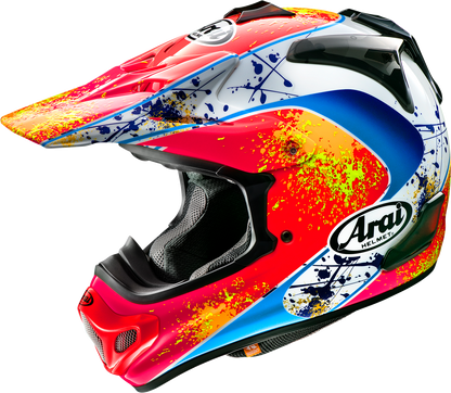 Arai VX-Pro4 Stanton small off-road motorcycle helmet with advanced safety features and aerodynamic design.
