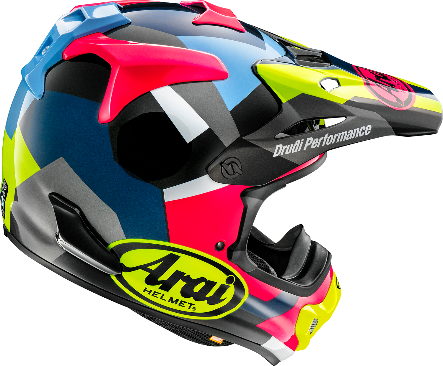 Arai VX-Pro4 Block helmet in XS size by Arai Helmets, featuring a sleek design and secure chin strap.