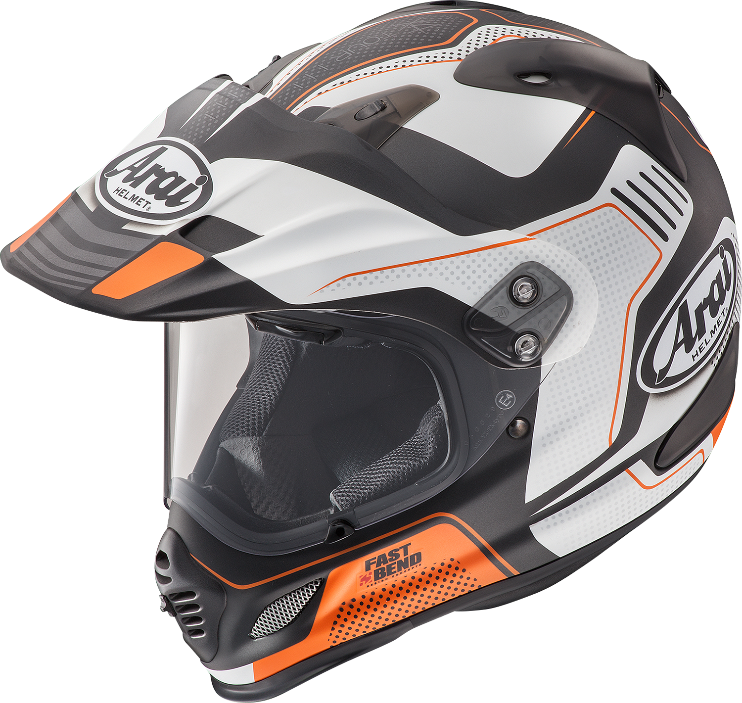 ARAÏ HELMETS XD-4 helmet in Vision Orange Frost with XS size, featuring a sleek aerodynamic design and clear visor.