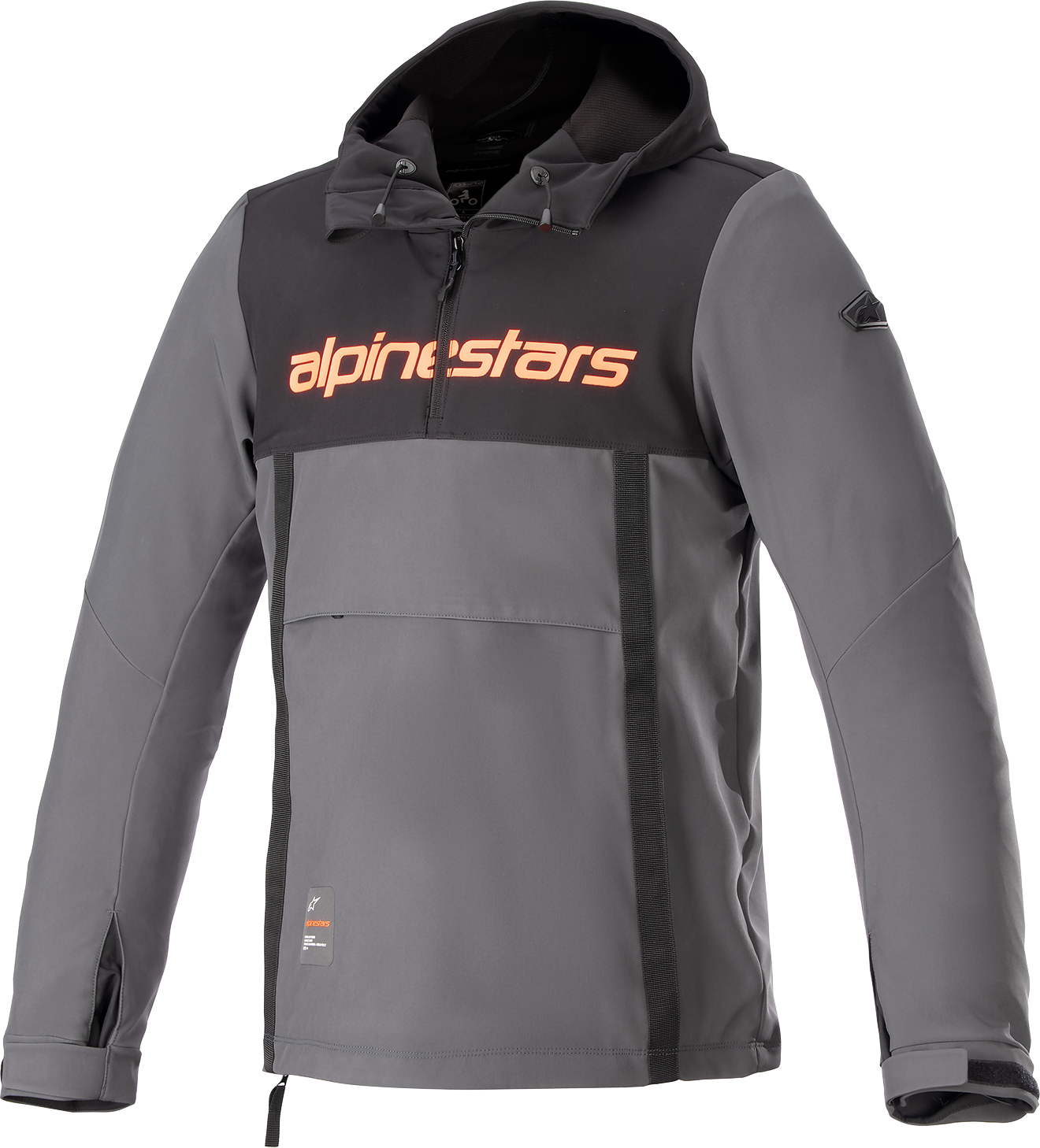Alpinestars Sherpa Jacket in black and gray, 3XL size, showcasing the cozy fleece interior and stylish outer design.