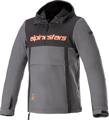 Alpinestars Sherpa Jacket in black and gray, 3XL size, showcasing the cozy fleece interior and stylish outer design.
