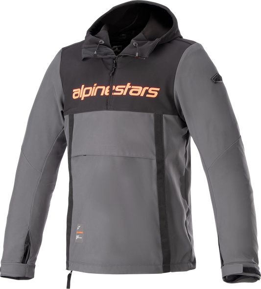 Alpinestars Sherpa Jacket in black and gray, 3XL size, showcasing the cozy fleece interior and stylish outer design.