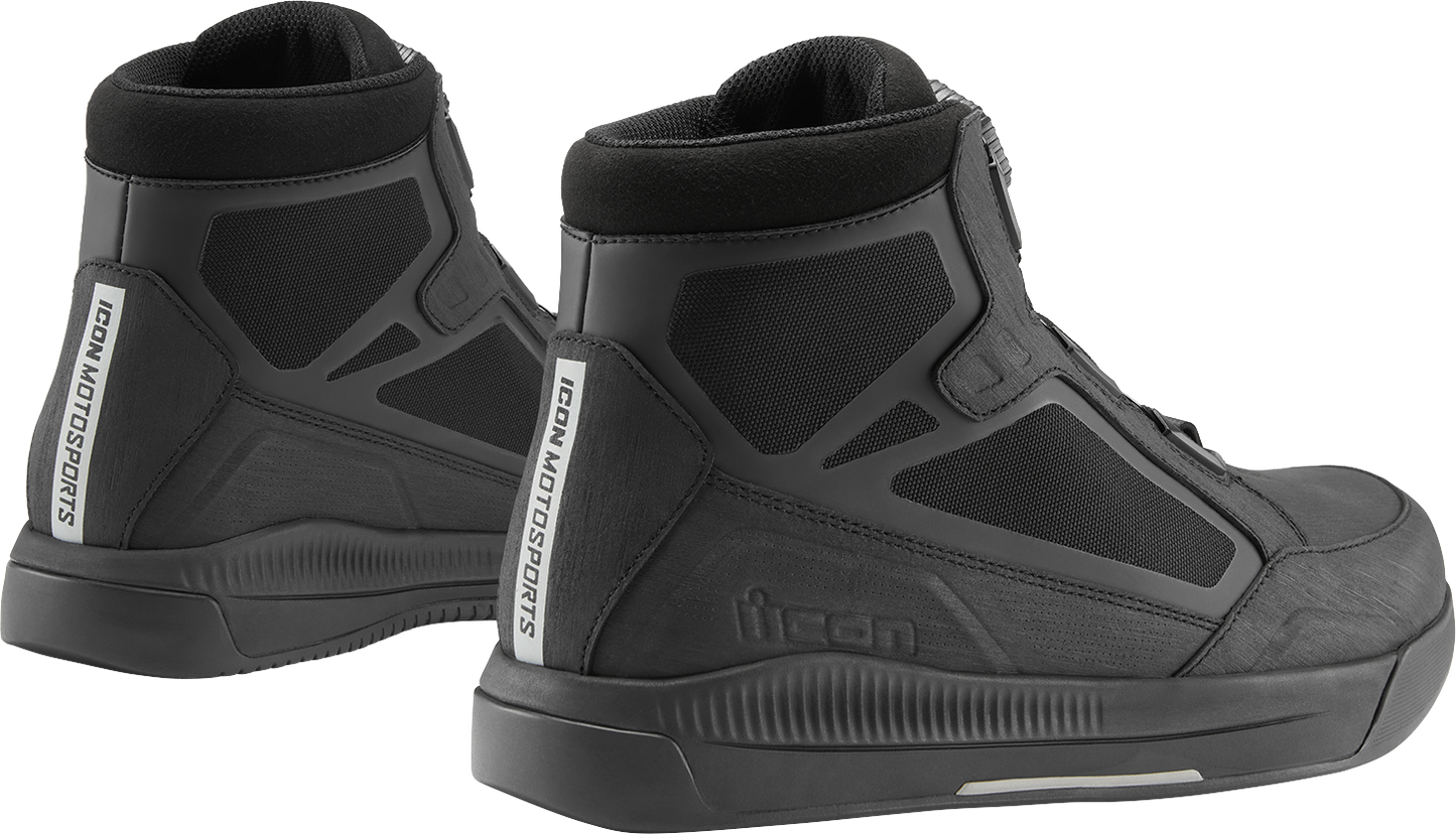 ICON Patrol 3™ waterproof boots in size 8, shown with rugged design and durable waterproof material.