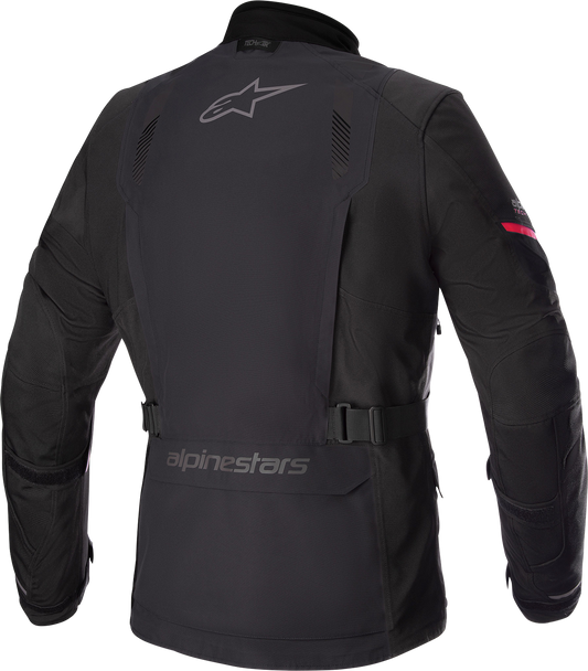 Alpinestars Monteira Drystar XF jacket in black and red, 2XL size, featuring a detachable thermal liner and protective motorcycle gear.