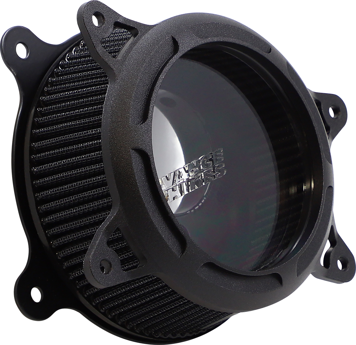 VANCE & HINES VO2 Insight Air Intake Kit in black wrinkle finish, featuring sleek design and air filter components for motorcycle intake.