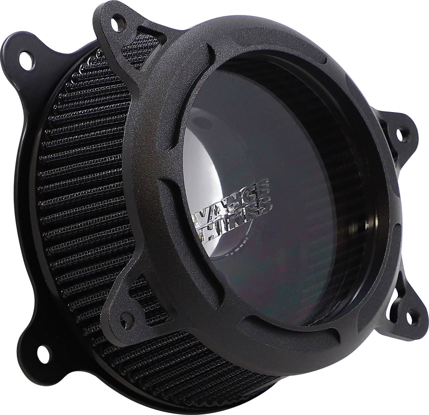 VANCE & HINES VO2 Insight Air Intake Kit in black wrinkle finish, featuring sleek design and air filter components for motorcycle intake.