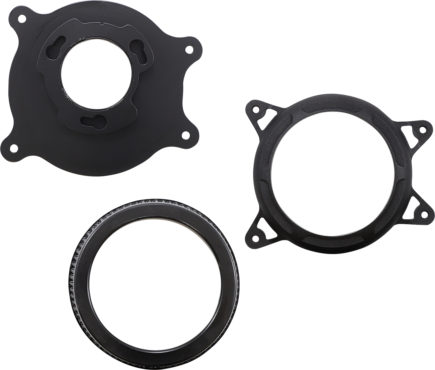 VANCE & HINES VO2 Insight Air Intake Kit in black wrinkle finish, featuring sleek design and air filter components for motorcycle performance.