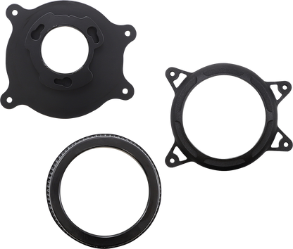 VANCE & HINES VO2 Insight Air Intake Kit in black wrinkle finish, featuring sleek design and air filter components for motorcycle performance.