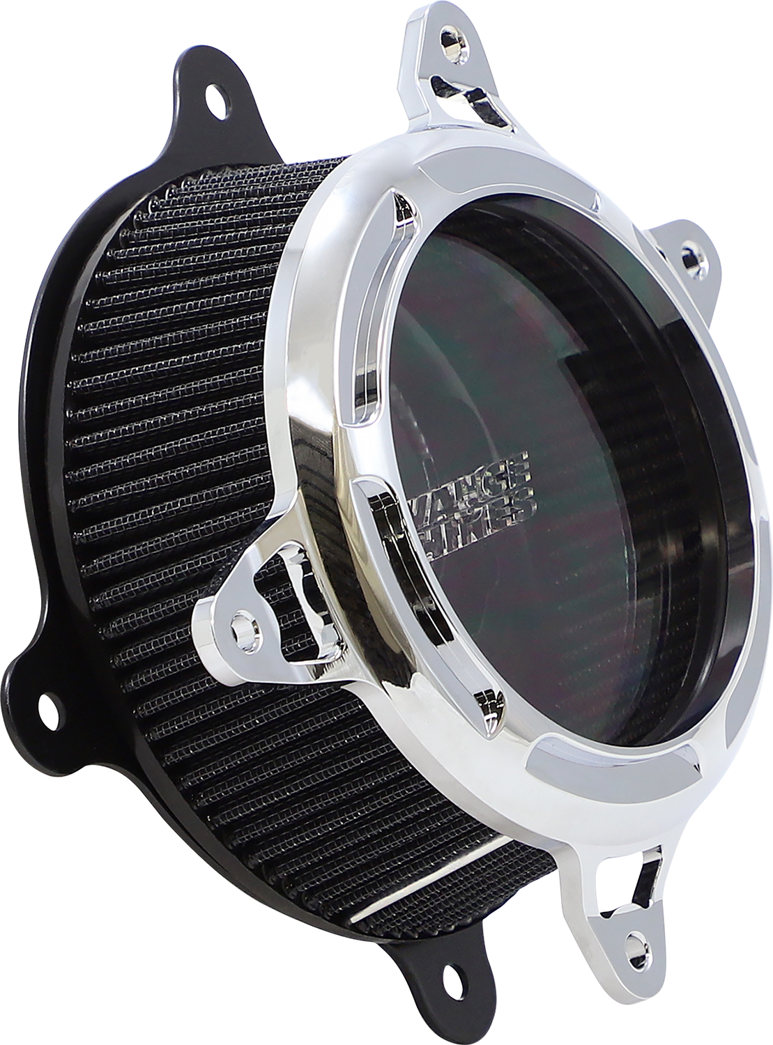 Vance & Hines VO2 Insight Air Intake Kit in chrome, showcasing the sleek, polished metal design with branding details.