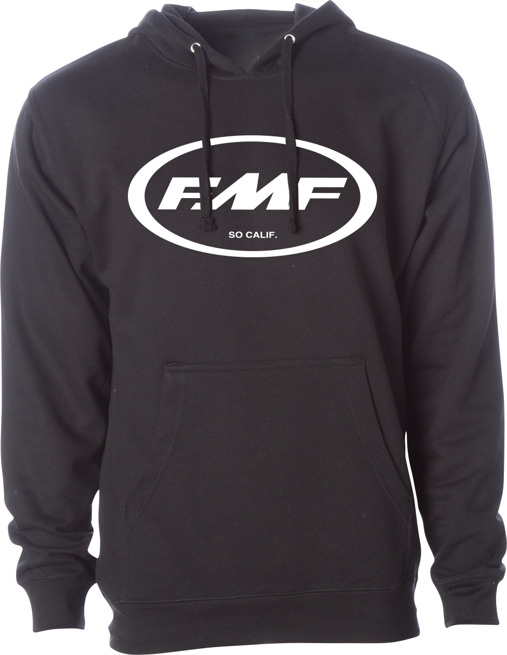 FMF Factory Classic Don Pullover fleece hoodie in black, large size, featuring a cozy design and soft fabric for casual wear.