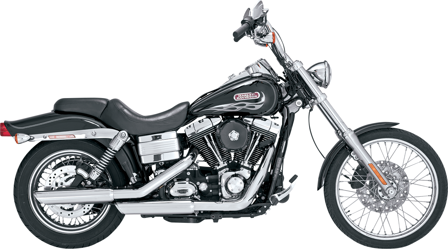 Chrome Vance & Hines 16337 3-Inch Twin Slash Slip-On Muffler for motorcycle exhaust system