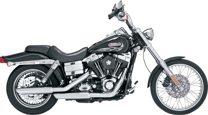 Chrome Vance & Hines 16337 3-Inch Twin Slash Slip-On Muffler for motorcycle exhaust system