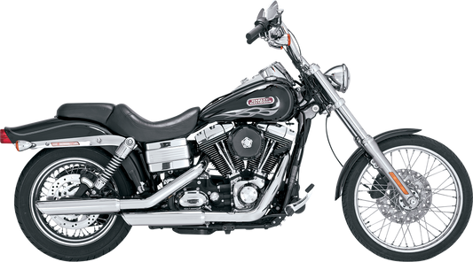 Chrome Vance & Hines 16337 3-Inch Twin Slash Slip-On Muffler for motorcycle exhaust system