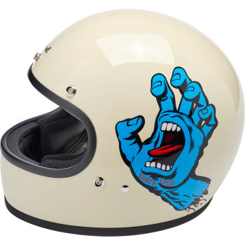 BILTWELL Gringo helmet in Santa Cruz design, large size, featuring a glossy finish and classic motocross style.