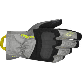 Alpinestars Xt-3 DS black and dark grey motorcycle gloves with protective features, size small, displayed on a plain background.