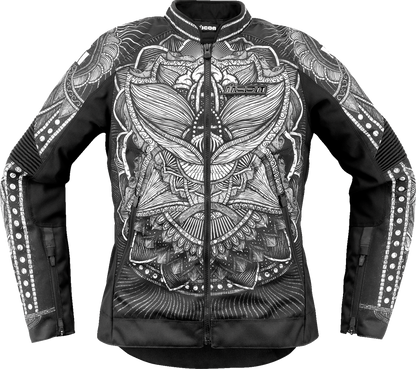 ICON Women's Overlord3 Noble black jacket, size XS, stylish and durable, featuring a sleek design and high-quality fabric.