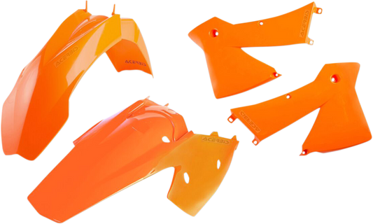 ACERBIS Standard Replacement Body Kit for motorcycles, OEM 2041140245, shown with body panels and parts in black and gray.