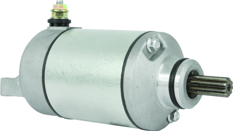 QuadBoss Arctic Cat DVX 400 motor starter for Kawasaki and Suzuki models, shown in a close-up of the electrical component.
