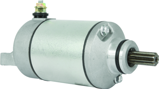 QuadBoss Arctic Cat DVX 400 motor starter for Kawasaki and Suzuki models, shown in a close-up of the electrical component.