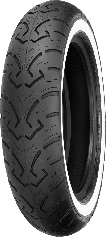 SHINKO 250 Series Rear MT90 16 tire with whitewall, bias ply, tubeless, size 74H, featuring a clean whitewall design.