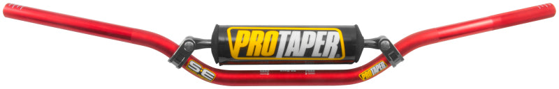 Red ProTaper SE SX Race Handlebar for motocross bikes, featuring lightweight aluminum construction and ergonomic design.