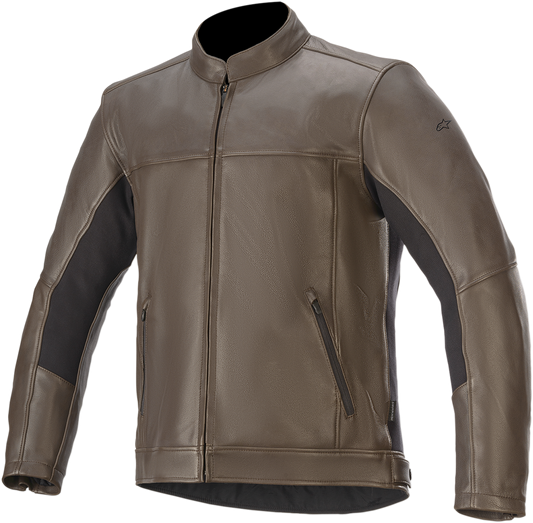 Alpinestars Topanga brown jacket in 2XL with visible zipper and stitching details, casual outdoor style.