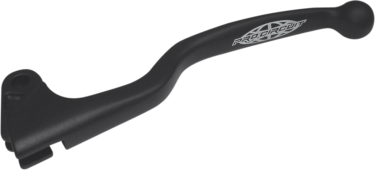 Black PRO CIRCUIT forged clutch lever for motorcycle, Sunline PCCL04-01-049, with a sleek and durable design.