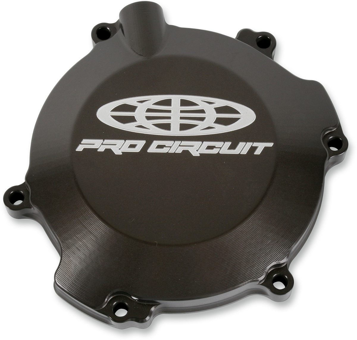 Pro Circuit clutch cover for Kawasaki CCK09250, made of precision-machined aluminum, showcasing a sleek, durable motorcycle part.