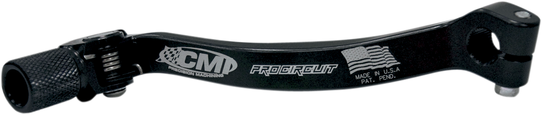 PRO CIRCUIT KFX450 shift lever made of CNC machined billet aluminum with a rebuildable knurled tip for durable gear shifting.