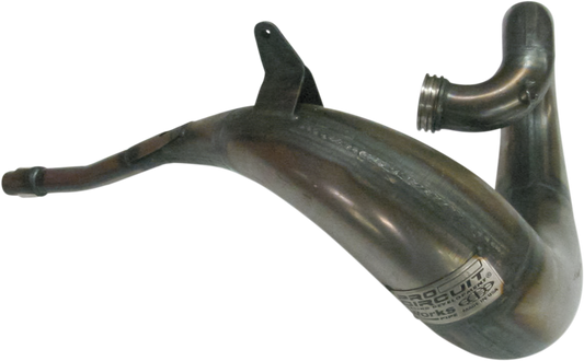 Pro Circuit Works Pipe PK04250 motorcycle exhaust system with bare metal finish, high-performance motorcycle exhaust for enhanced power.