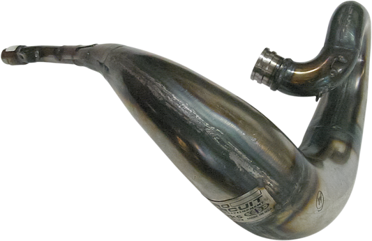 Pro Circuit Works Pipe PS04250 motorcycle exhaust showing polished metal finish and mounting details on a motorcycle engine