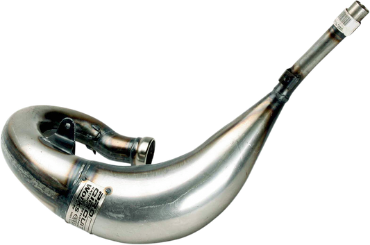 Pro Circuit Works Pipe PY05125 motorcycle exhaust with bare metal finish, high-performance design for motorcycle enhancement