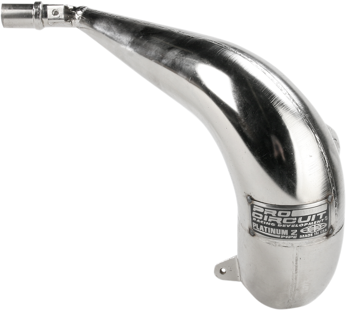 Pro Circuit Platinum 2 Pipe high-performance exhaust system for enhanced power and durability, featuring a sleek metallic finish.