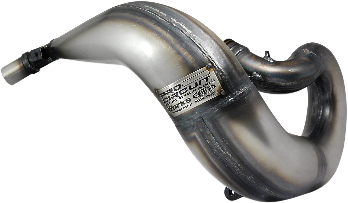 Pro Circuit Works Pipe 0751725 motorcycle exhaust pipe for enhanced performance, shown in a close-up view.
