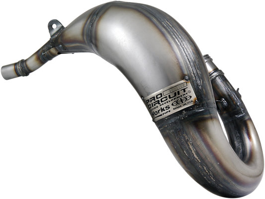 Pro Circuit Works Pipe 0751812 motorcycle exhaust in bare metal finish, high-performance motorcycle exhaust system.