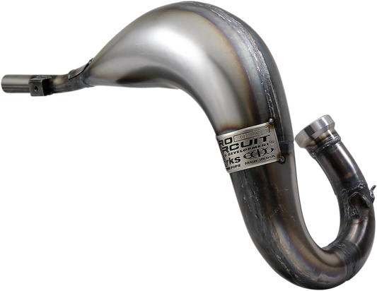 Pro Circuit Works Pipe 0731865 high-performance motorcycle exhaust in bare metal finish with sleek, durable design.