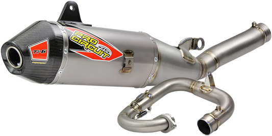 Pro Circuit Ti-6 exhaust system for off-road and racing vehicles, featuring stainless steel construction and high-performance design.