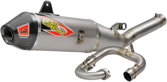 Pro Circuit Ti-6 Pro exhaust system for AMA Supercross and Motocross bikes, featuring a lightweight titanium design.