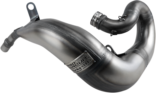 Pro Circuit Works Pipe 0751925 motorcycle exhaust with bare metal finish, high-performance motorcycle exhaust system.