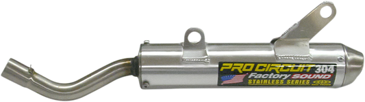 Pro Circuit 304 Silencer SS04250-SE motorcycle exhaust silencer with stainless steel construction and enhanced noise reduction.