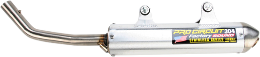PRO CIRCUIT 304 Silencer motorcycle exhaust made of durable aluminum with reduced noise for enhanced performance and sound control.