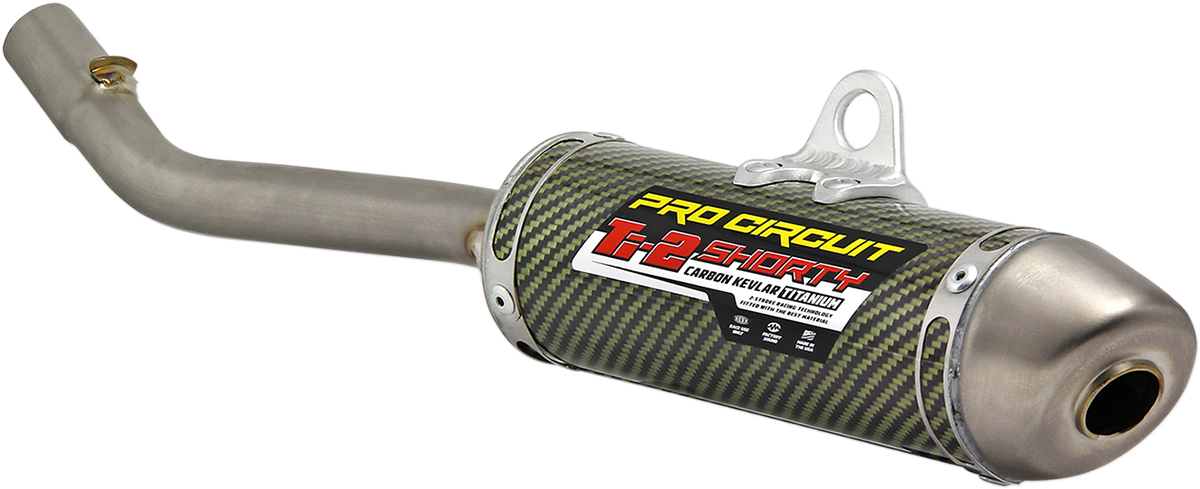 PRO CIRCUIT Ti-2 Silencer for off-road and closed-course racing, showing the lightweight titanium exhaust component.