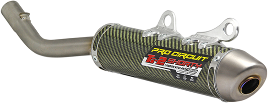 Pro Circuit Ti-2 Silencer for closed-course racing, lightweight motorcycle exhaust with polished titanium finish.