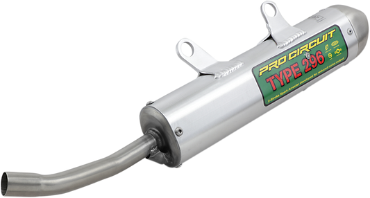PRO CIRCUIT spark arrestor silencer for off-road bikes, showing the quiet performance design and durable construction.