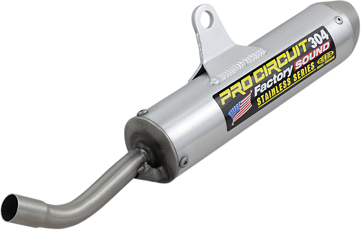 Pro Circuit 304 Silencer motorcycle exhaust with sleek design and reduced noise for enhanced performance.